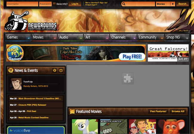 Newgrounds is an American entertainment and social media website.